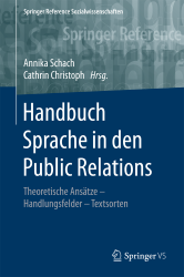 Handbuch Sprache in der PR Schach Annika Cover
