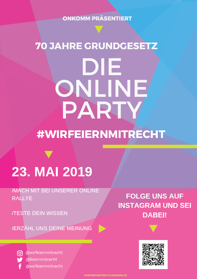 Online Party Grundgesetz Hochschule Darmstadt 2019 groß