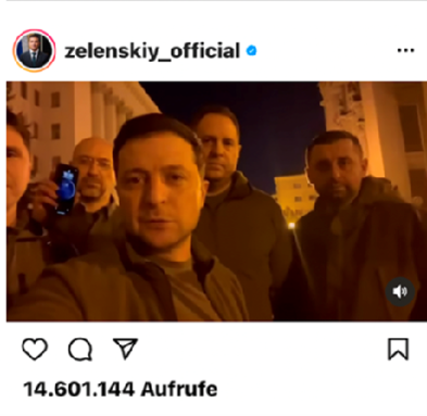 Zelensky Social Media Selfie Video